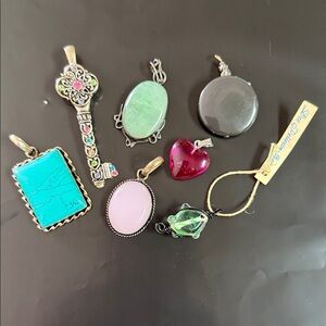 Colorful Assorted Pendants. 7pieces